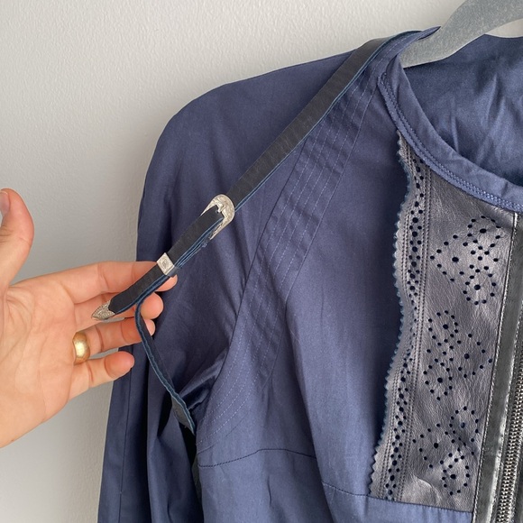 Marios Schwab Navy Belted Dress - Picture 5 of 16